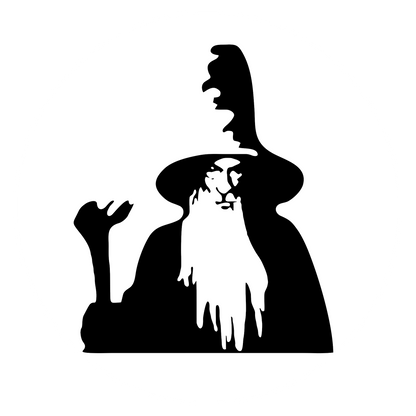 Wandtattoo Herr der Ringe Gandalf Silhouette
