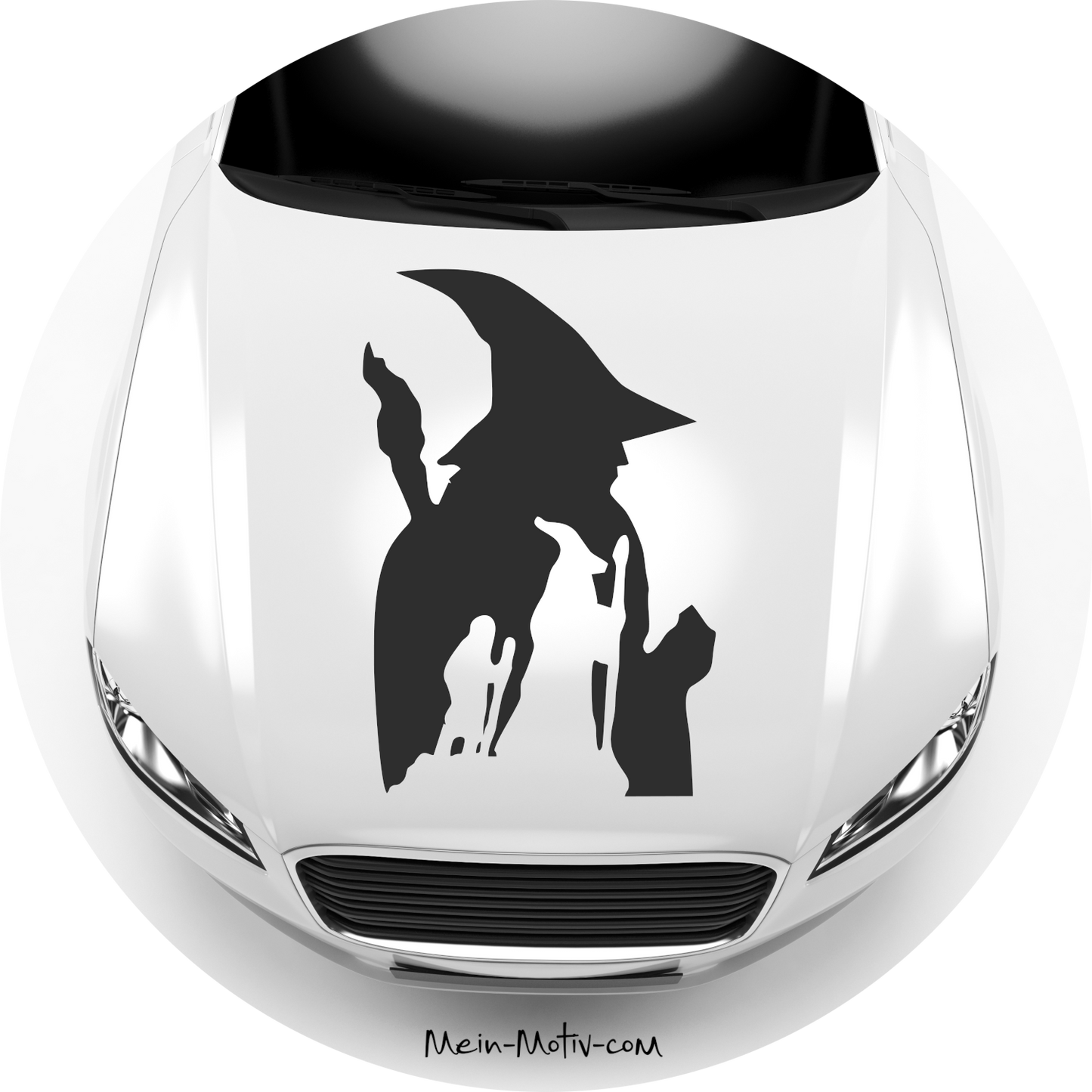 Autoaufkleber Herr der Ringe Gandalf mit Frodo Silhouette