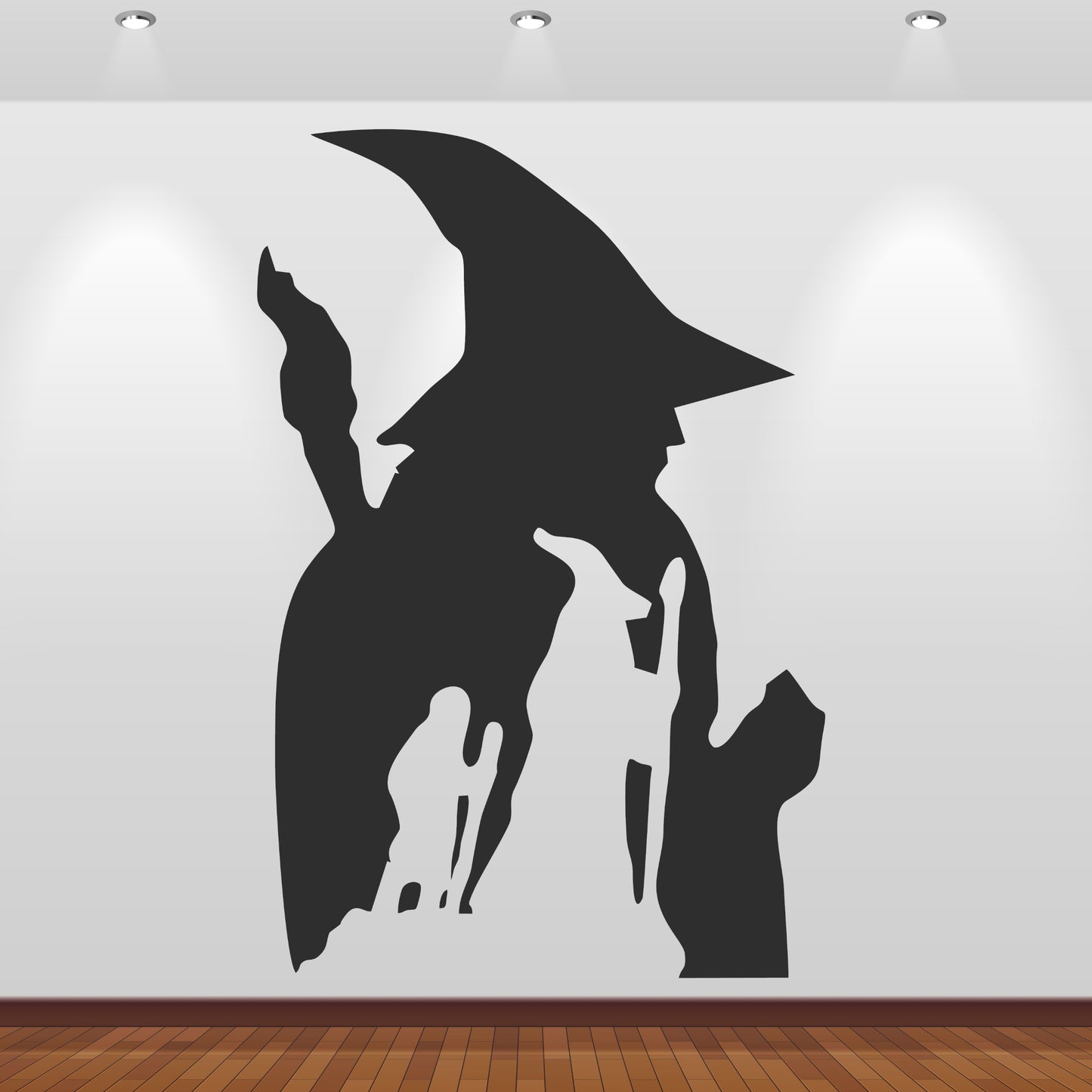 Wandtattoo Herr der Ringe Gandalf mit Frodo Silhouette