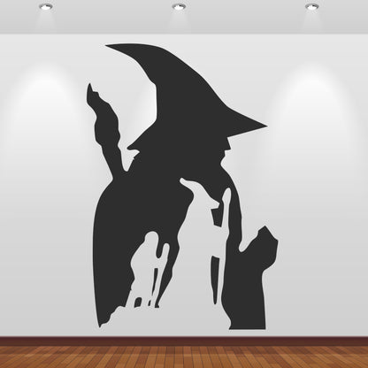Wandtattoo Herr der Ringe Gandalf mit Frodo Silhouette