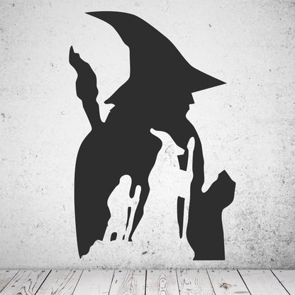 Wandtattoo Herr der Ringe Gandalf mit Frodo Silhouette