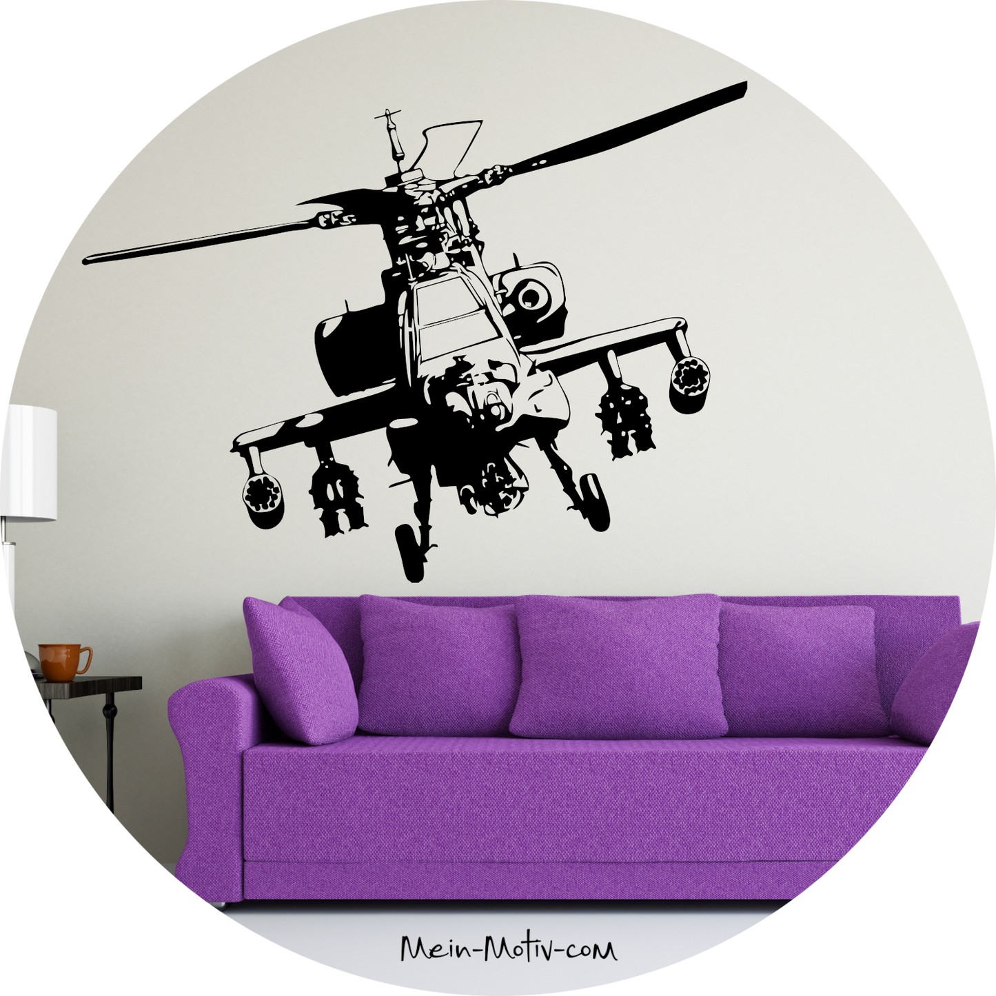 Wandtattoo Apache Helicopter