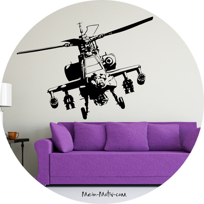 Wandtattoo Apache Helicopter