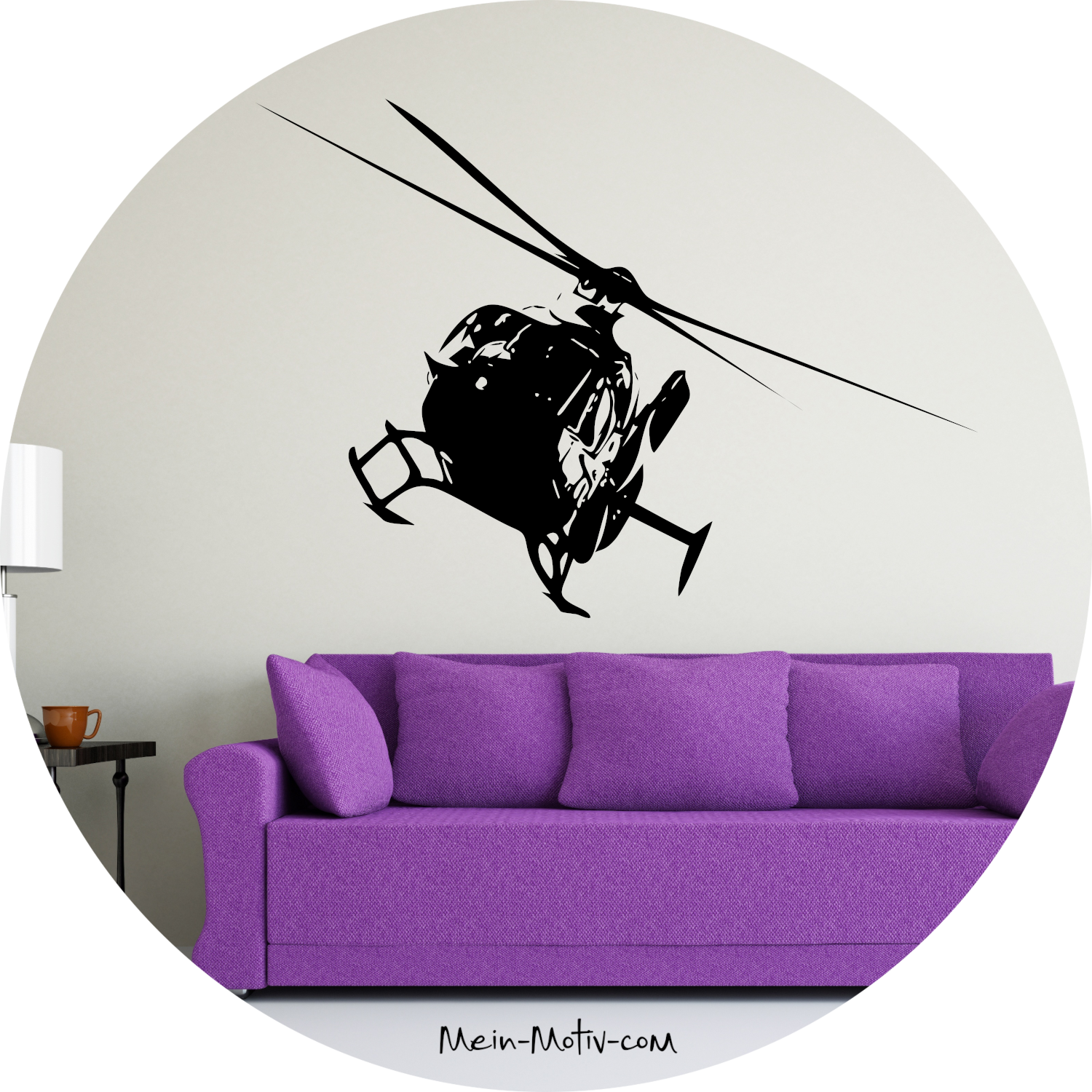 Wandtattoo Hubschrauber