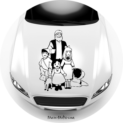 Autoaufkleber Heidi und Freunde