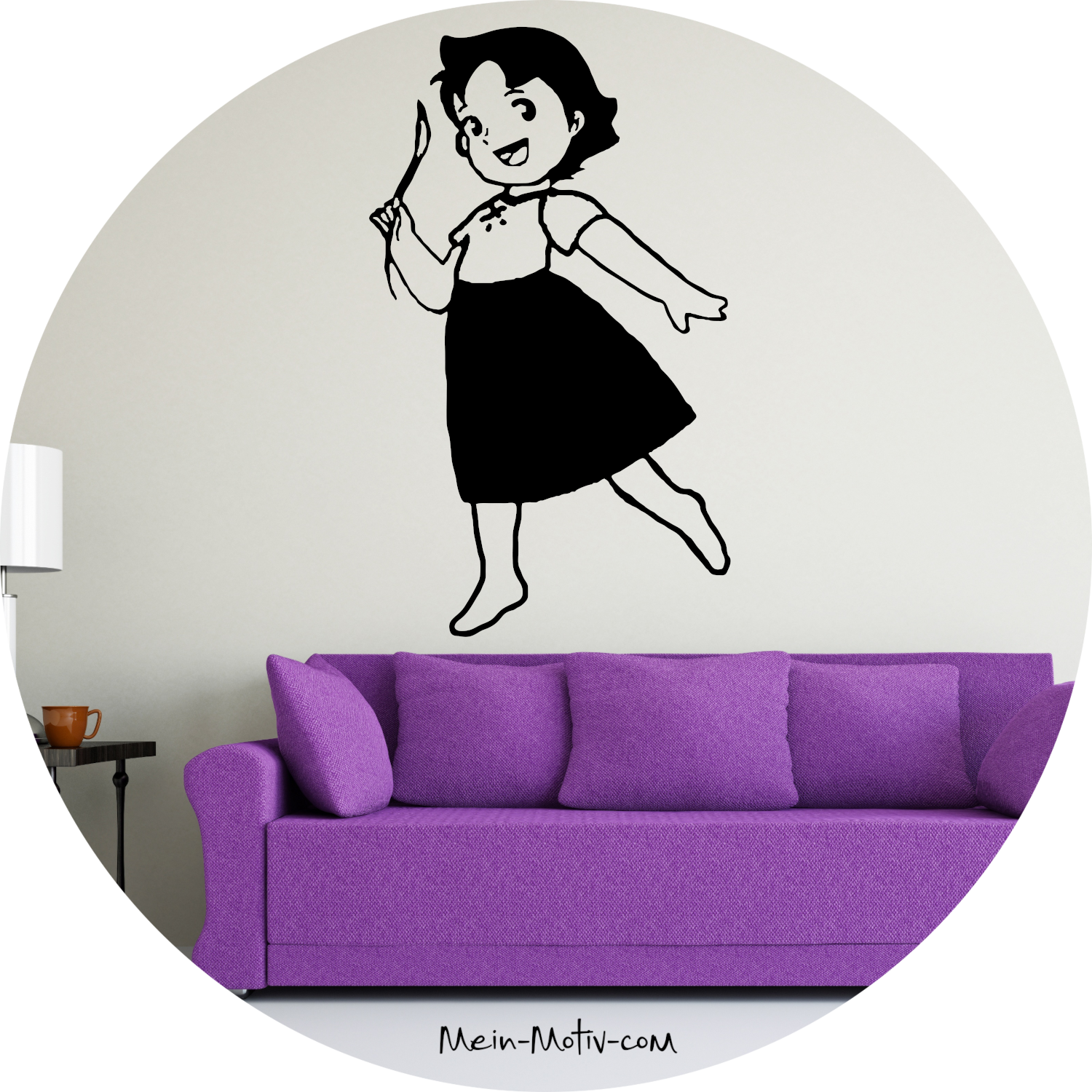 Wandtattoo Heidi mit Grashalm