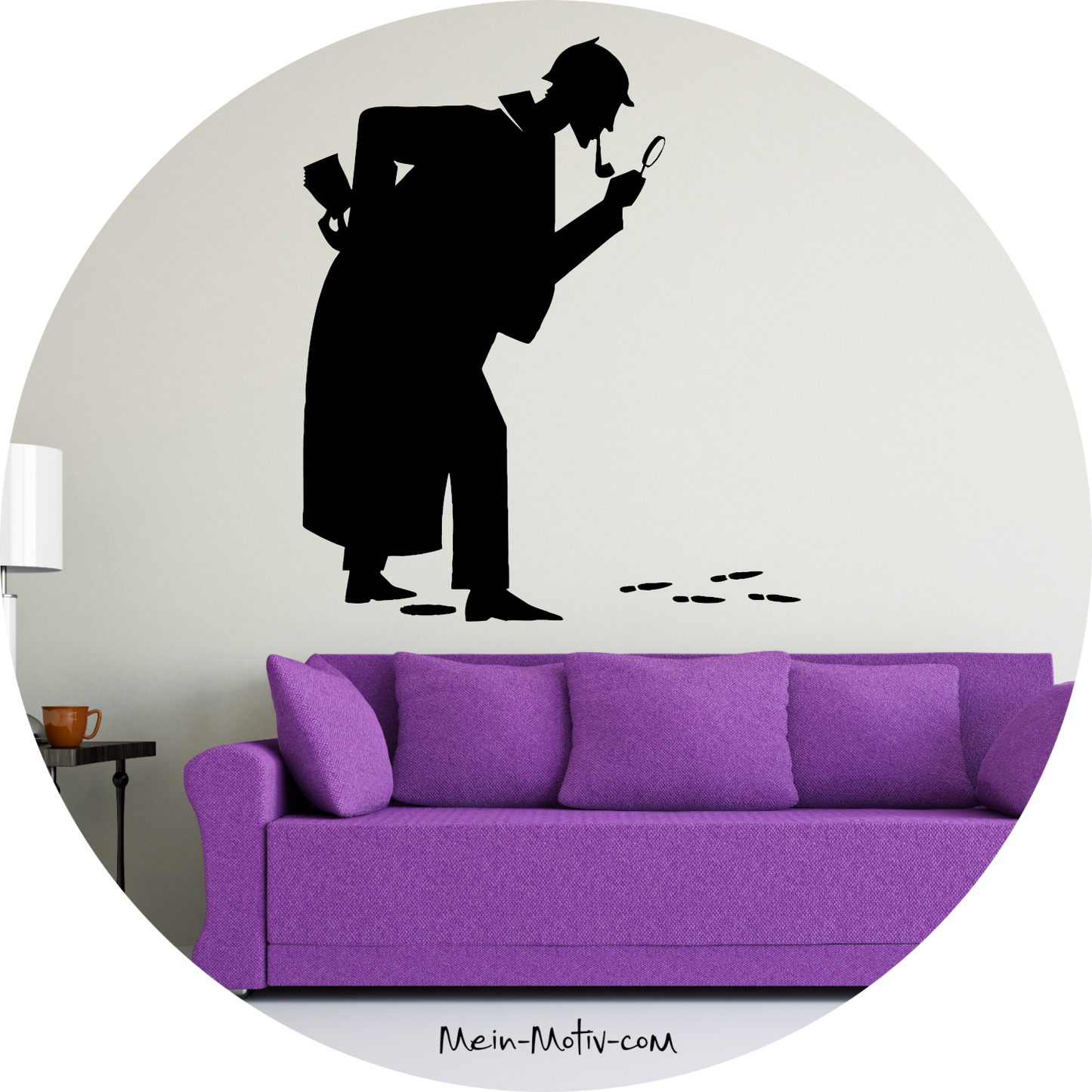 Wandtattoo Sherlock Holmes Silhouette