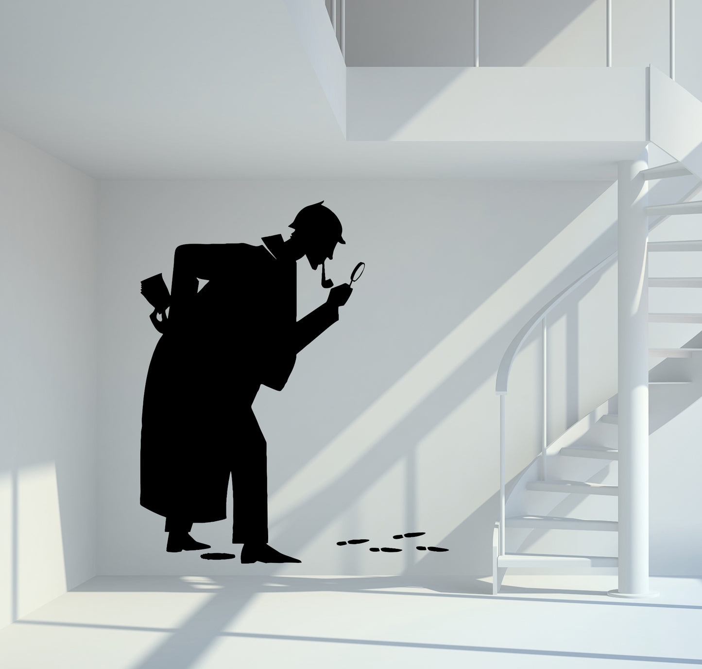 Wandtattoo Sherlock Holmes Silhouette