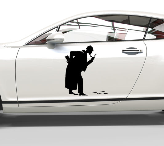 Autoaufkleber Sherlock Holmes Silhouette