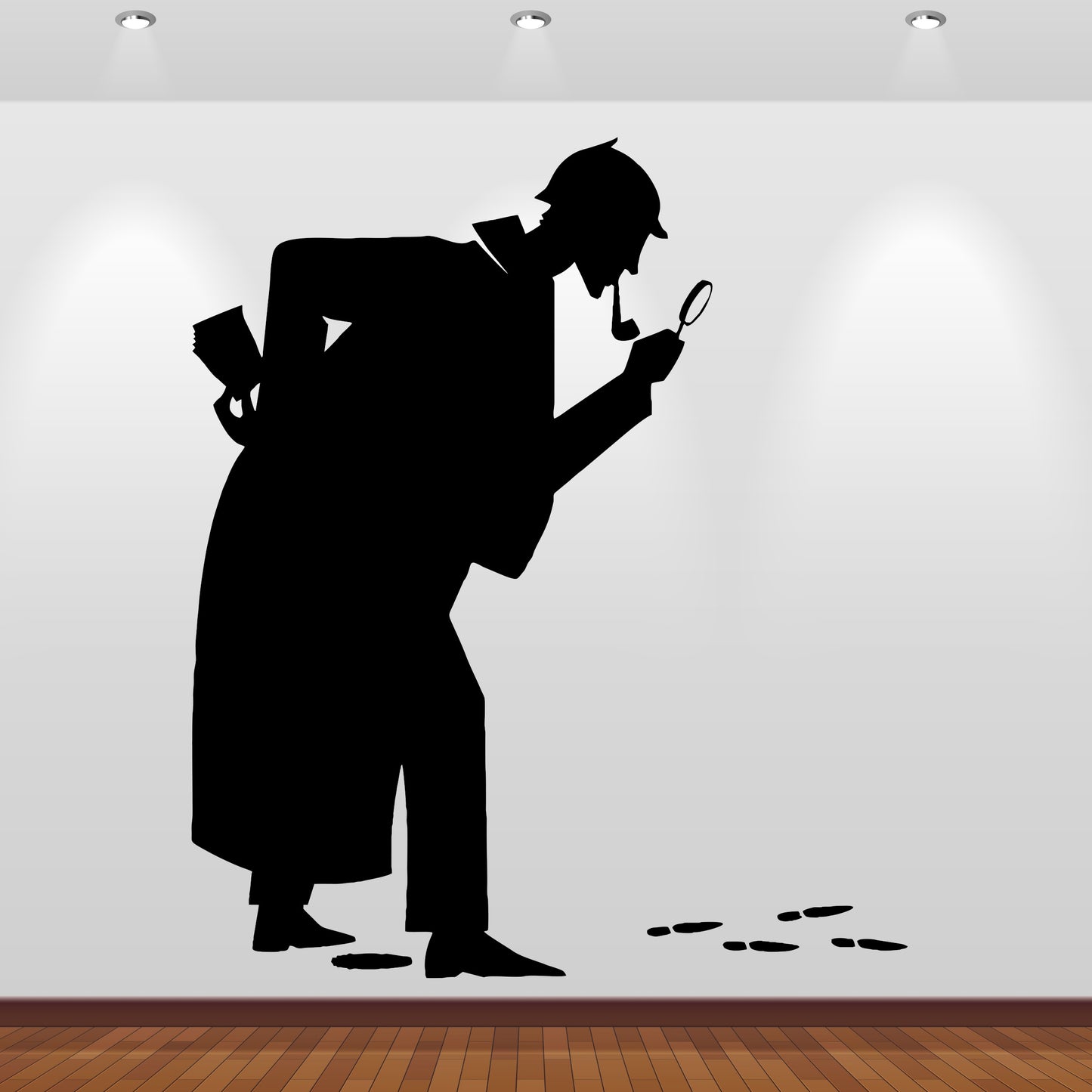 Wandtattoo Sherlock Holmes Silhouette