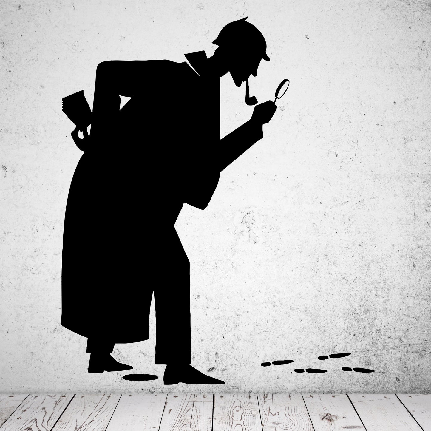 Wandtattoo Sherlock Holmes Silhouette