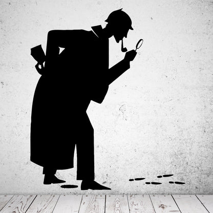 Wandtattoo Sherlock Holmes Silhouette