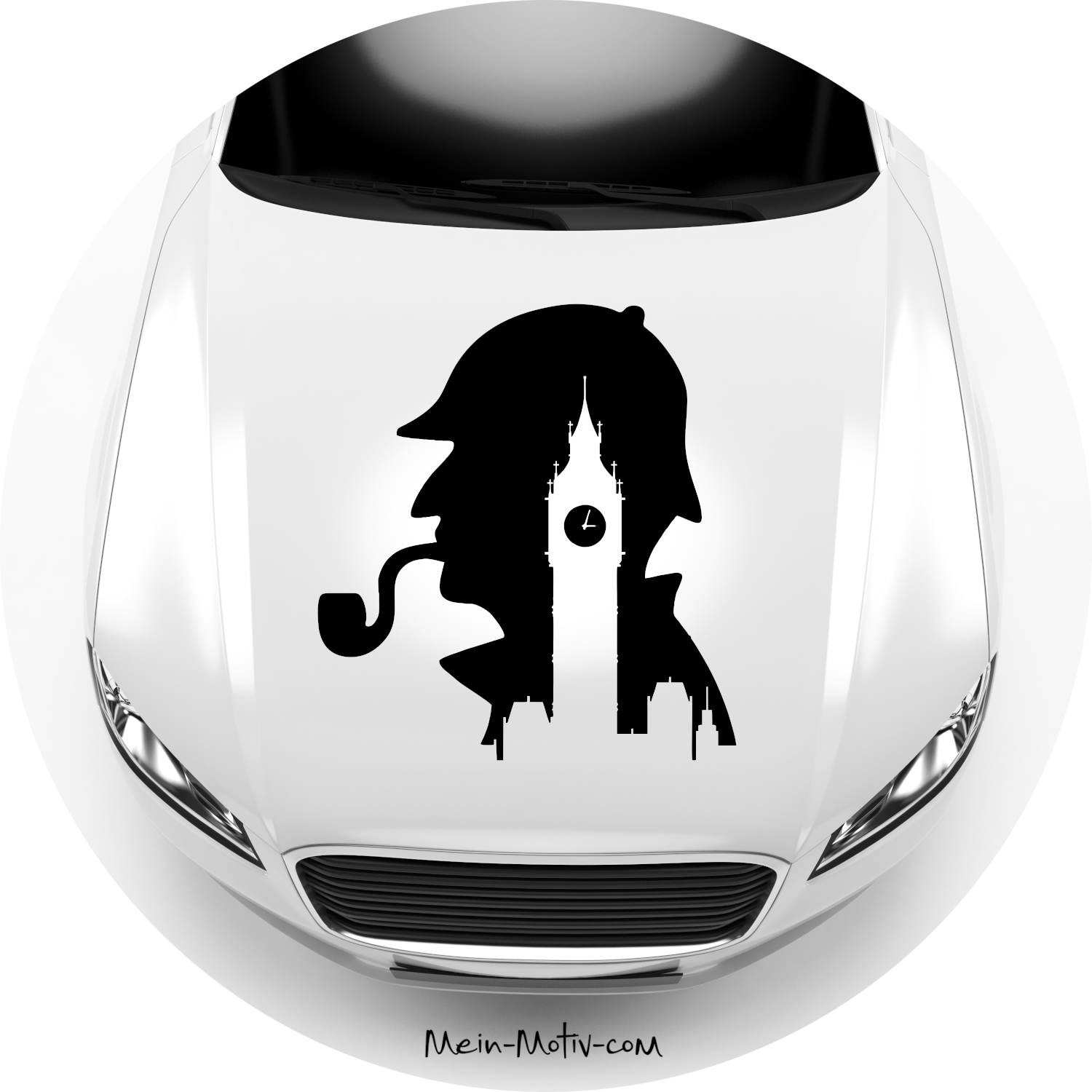 Autoaufkleber Sherlock Holmes mit Big Ben