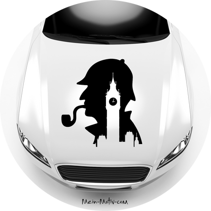 Autoaufkleber Sherlock Holmes mit Big Ben