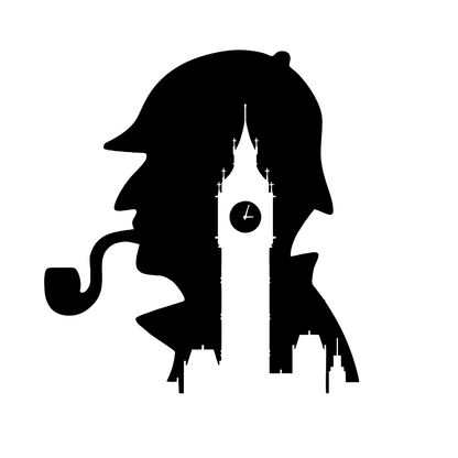 Autoaufkleber Sherlock Holmes mit Big Ben