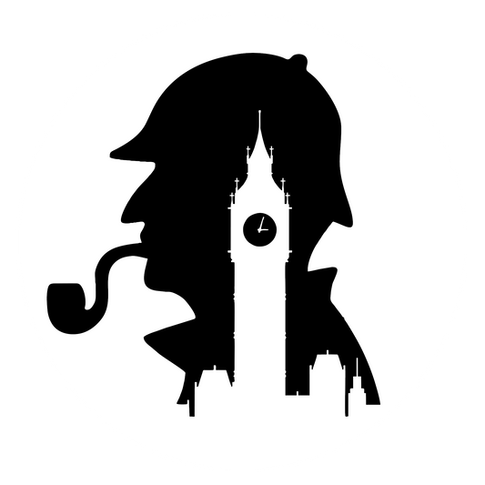 Wandtattoo Sherlock Holmes mit Big Ben