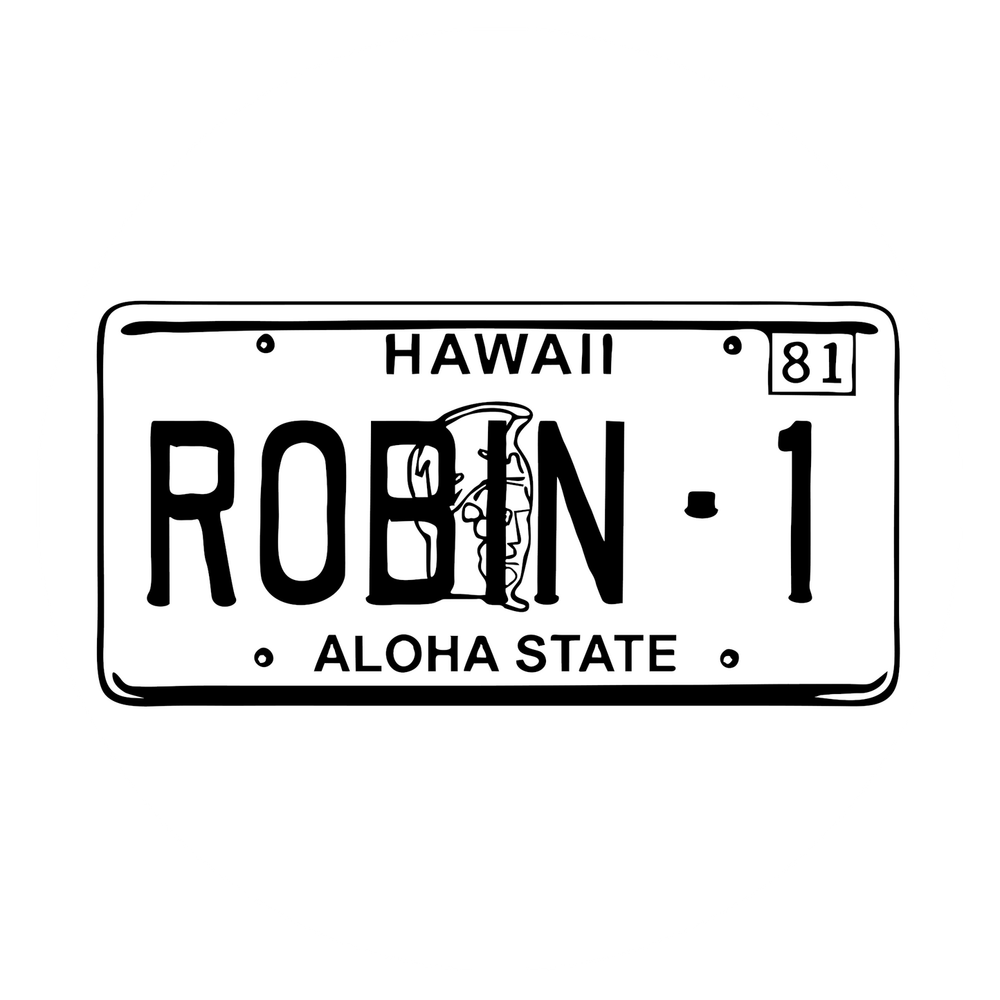Autoaufkleber Magnum - Robin1 Nummernschild