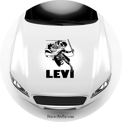 Aufkleber AOT Attack on Titan - Levi Ackermann - Sticker für glatte Flächen