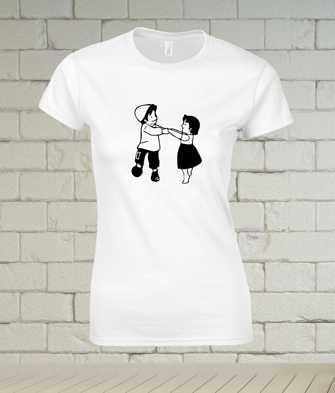 Damen T-Shirt mit Motiv - Heidi und Peter