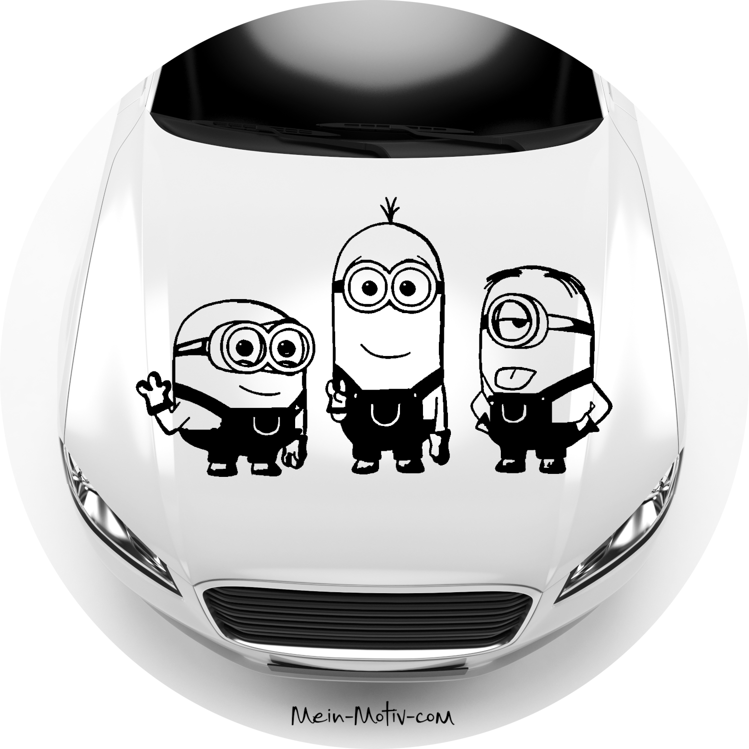 Autoaufkleber Minions Team