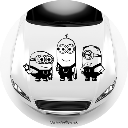 Autoaufkleber Minions Team