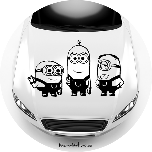 Autoaufkleber Minions Team